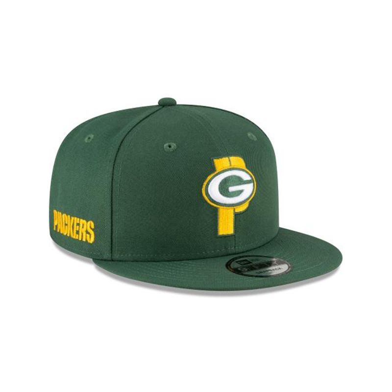 NFL Green Bay Packers Logo Mix 9Fifty Snapback (BEZ6522) - Green New Era Caps